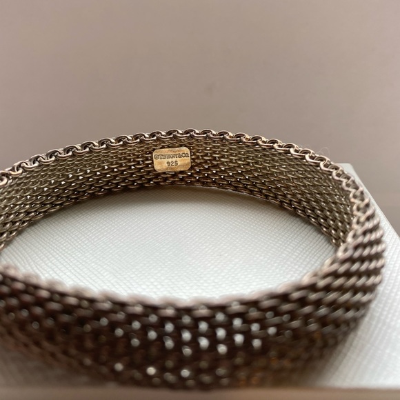 Tiffany & Co Somerset Mesh Weave Bangle Bracelet - Picture 2 of 3